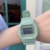 Electronic Watch Plastic Case Silicone Strap Square Style For Men And Women Students