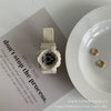 Electronic Watch Plastic Mirror Plastic Case Silicone Strap Round Dial Unicorn Style For General Gender