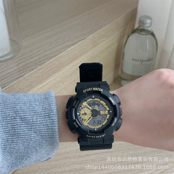 Electronic Watch Plastic Mirror Plastic Case Silicone Strap Round Dial Unicorn Style For General Gender
