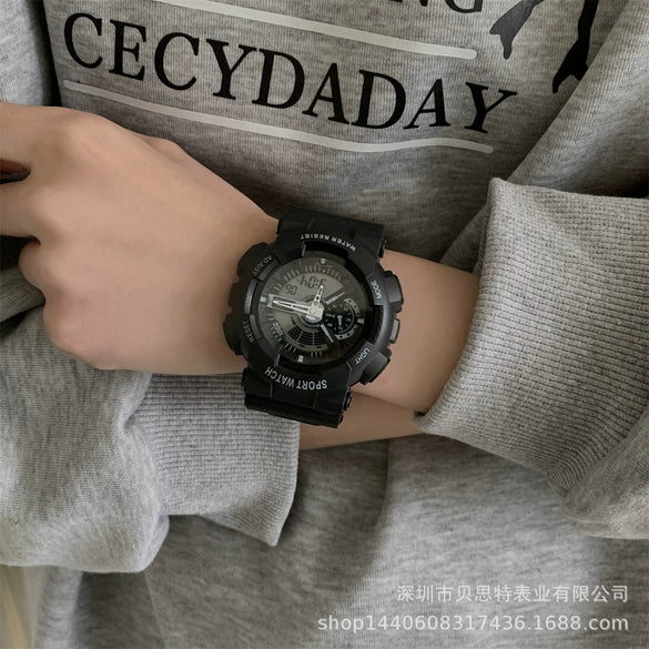 Electronic Watch Plastic Mirror Plastic Case Silicone Strap Round Dial Unicorn Style For General Gender