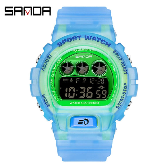Electronic Watch Resin Round Chic Style For Middle School Students