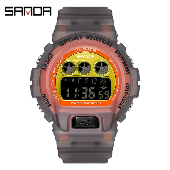 Electronic Watch Resin Round Chic Style For Middle School Students