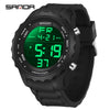 Electronic Watch Silicone Strap Abs Case Acrylic Mirror Round Dial Camouflage Series Outdoor Sports Multifunction