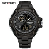 Electronic Watch Steel Band Multifunctional Round Dial Simple Style Waterproof For Men