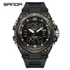 Electronic Watch Tpu Strap Abs Case Acrylic Mirror Round Dial Sports Student Style