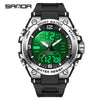 Electronic Watch Tpu Strap Abs Case Acrylic Mirror Round Dial Sports Student Style