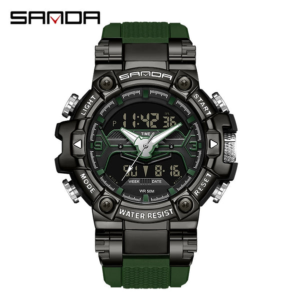 Electronic Watch Zinc Alloy Acrylic Mirror Tpu Strap Round Dial Simple Style Men's Watch