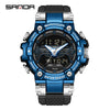 Electronic Watch Zinc Alloy Acrylic Mirror Tpu Strap Round Dial Simple Style Men's Watch
