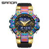 Electronic Watch Zinc Alloy Acrylic Mirror Tpu Strap Round Dial Simple Style Men's Watch