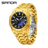 Electronic Watch Zinc Alloy Case Steel Band Round Dial Fashionable Multifunctional Men's Watch