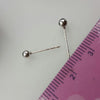 Electroplated 925 Silver Small Ball Wholesale Silver Small Ball Antiallergy Ear Studs 20 Pairs Boxed Painless Ear Piercing Round Ball