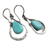 Electroplated Alloy Geometric Drop Earrings With Handwrapped Silk Detail Retro Creative Statement Jewelry