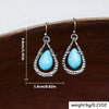 Electroplated Alloy Geometric Drop Earrings With Handwrapped Silk Detail Retro Creative Statement Jewelry