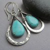 Electroplated Alloy Geometric Drop Earrings With Handwrapped Silk Detail Retro Creative Statement Jewelry