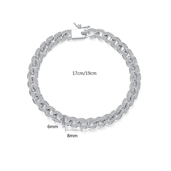 Electroplated Copper Geometric Link Chain Bracelet For Women And Men Slim Fashion Jewelry With A Modern Style