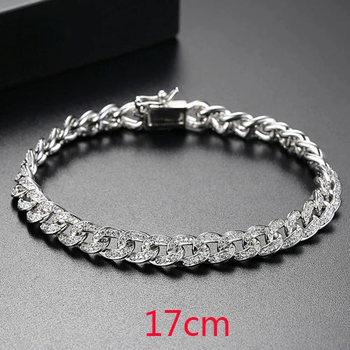 Electroplated Copper Geometric Link Chain Bracelet For Women And Men Slim Fashion Jewelry With A Modern Style