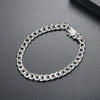 Electroplated Copper Geometric Link Chain Bracelet For Women And Men Slim Fashion Jewelry With A Modern Style