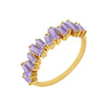 Electroplated Copper Rectangular Geometric Zircon Ring Fashion Trend Ring For Women