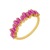 Electroplated Copper Rectangular Geometric Zircon Ring Fashion Trend Ring For Women