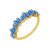 Electroplated Copper Rectangular Geometric Zircon Ring Fashion Trend Ring For Women