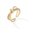 Electroplated Copper Ring In Light Luxury Cold Style With Geometric Design For Women