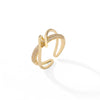 Electroplated Copper Ring In Light Luxury Cold Style With Geometric Design For Women