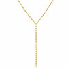 Electroplated Copper Y Shaped Layered Necklace With Round Bead And Geometric Pendant For Women