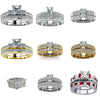 Electroplated Geometric Metal Couple Ring Set For Women And Unisex Fashion Jewelry Wholesale