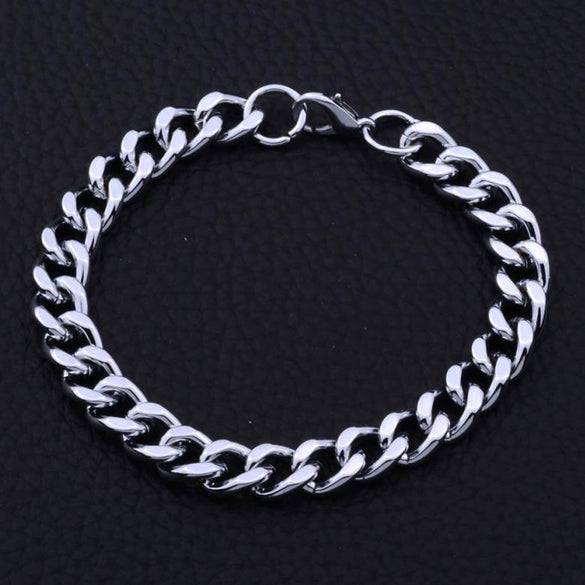 Electroplated Iron Cuban Link Bracelet With Letter Leaf And Geometric Patterns Wide Unisex Hiphop Jewelry For Men And Women