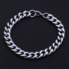 Electroplated Iron Cuban Link Bracelet With Letter Leaf And Geometric Patterns Wide Unisex Hiphop Jewelry For Men And Women