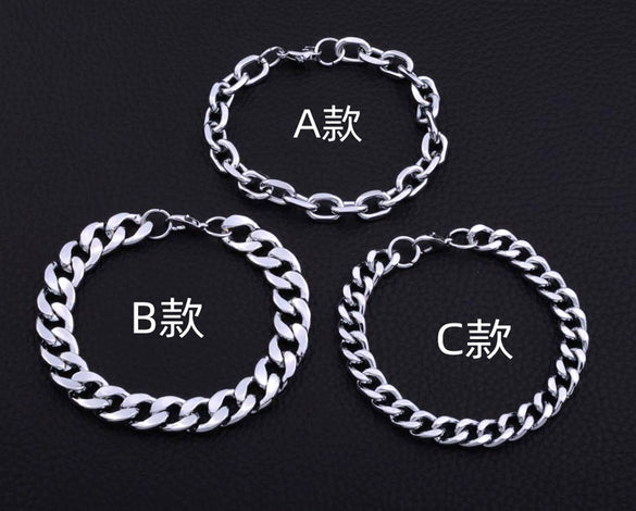Electroplated Iron Cuban Link Bracelet With Letter Leaf And Geometric Patterns Wide Unisex Hiphop Jewelry For Men And Women