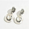 Electroplated Iron Hat Pendant Earrings With Geometric Design And Steel Ear Needles For Women