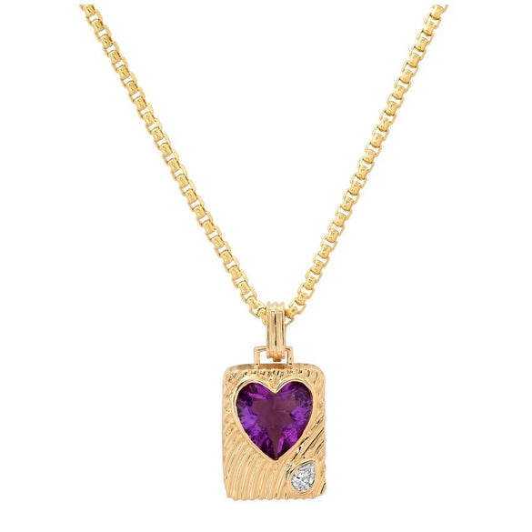Electroplated Stainless Steel And Titanium Steel Heart Shape Necklace Pendant For Women In Ins Style