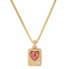 Electroplated Stainless Steel And Titanium Steel Heart Shape Necklace Pendant For Women In Ins Style