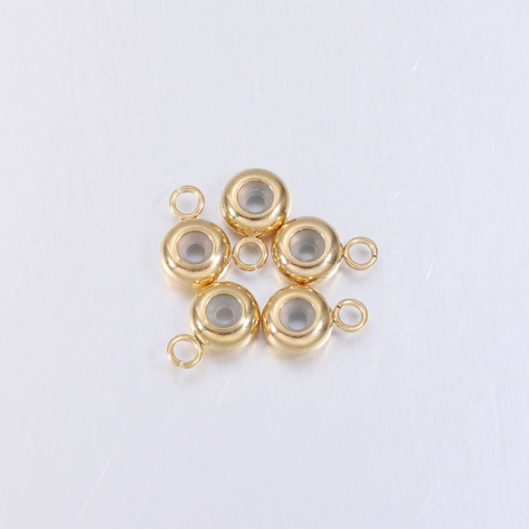 Electroplated Stainless Steel Geometric Diy Jewelry Accessories Positioning Beads For Bracelet Necklace