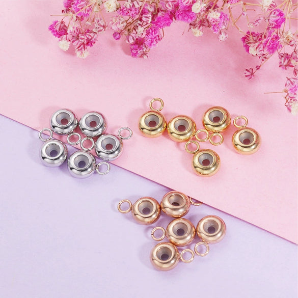 Electroplated Stainless Steel Geometric Diy Jewelry Accessories Positioning Beads For Bracelet Necklace