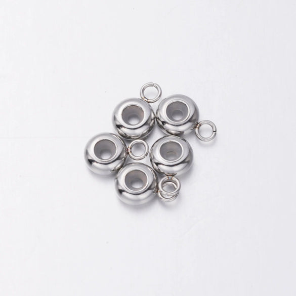 Electroplated Stainless Steel Geometric Diy Jewelry Accessories Positioning Beads For Bracelet Necklace