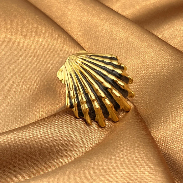 Electroplated Stainless Steel Geometric Sunflower Ring With Threaded Design Minimalist Unisex Fashion Jewelry For Women And Men