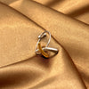 Electroplated Stainless Steel Geometric Sunflower Ring With Threaded Design Minimalist Unisex Fashion Jewelry For Women And Men