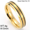 Electroplated Titanium Steel Geometric Ring For Couples