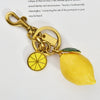 Electroplated Zinc Alloy Fruit Pattern Car Key Chain And Bag Pendant For Couples
