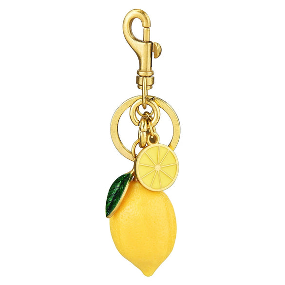 Electroplated Zinc Alloy Fruit Pattern Car Key Chain And Bag Pendant For Couples
