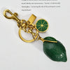 Electroplated Zinc Alloy Fruit Pattern Car Key Chain And Bag Pendant For Couples