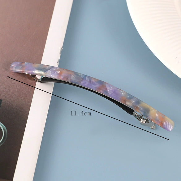 Elegant Acetate Women's Side Hair Clip Hairpin With Handcrafted Finish For Ponytails And Stylish Hairstyles