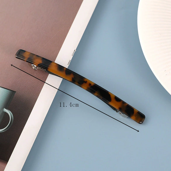 Elegant Acetate Women's Side Hair Clip Hairpin With Handcrafted Finish For Ponytails And Stylish Hairstyles