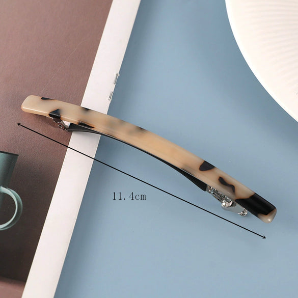 Elegant Acetate Women's Side Hair Clip Hairpin With Handcrafted Finish For Ponytails And Stylish Hairstyles