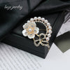 Elegant Alloy Electroplated Flower Brooch Jewelry Clothing Accessories