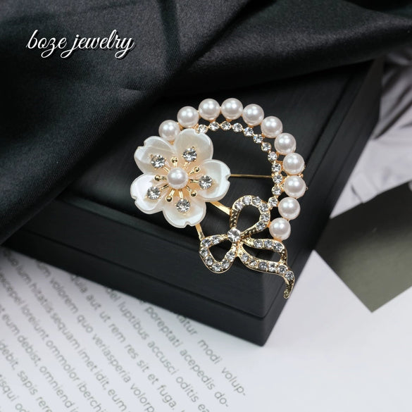 Elegant Alloy Electroplated Flower Brooch Jewelry Clothing Accessories