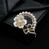 Elegant Alloy Electroplated Flower Brooch Jewelry Clothing Accessories