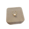 Elegant Baroque Style Freshwater Pearl Copper Ring For Women Geometric Adjustable Fashion Ring